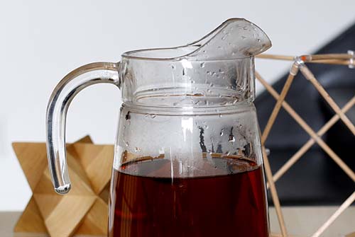 pitcher of iced mushroom tea